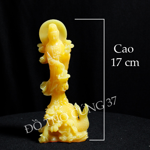 Tượng Quan Âm Đứng Trên Cá Hóa Rồng