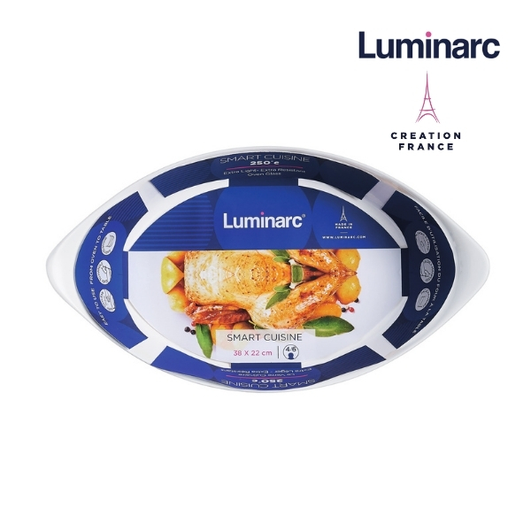 Khay Nướng Thuỷ Tinh Luminarc Smart Cuisine Oval 38*23cm- LUKHN3486