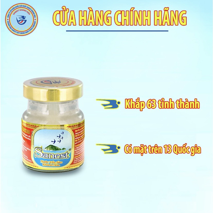 [Combo 10 lọ] NƯỚC YẾN SÀO KHÁNH HÒA SANEST LỌ 70ML