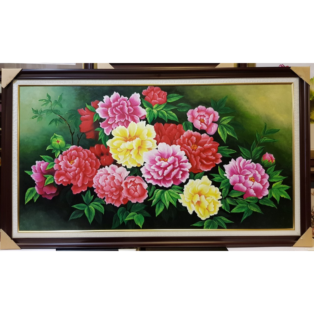 Tranh vẽ sơn dầu -HOA MẪU ĐƠN