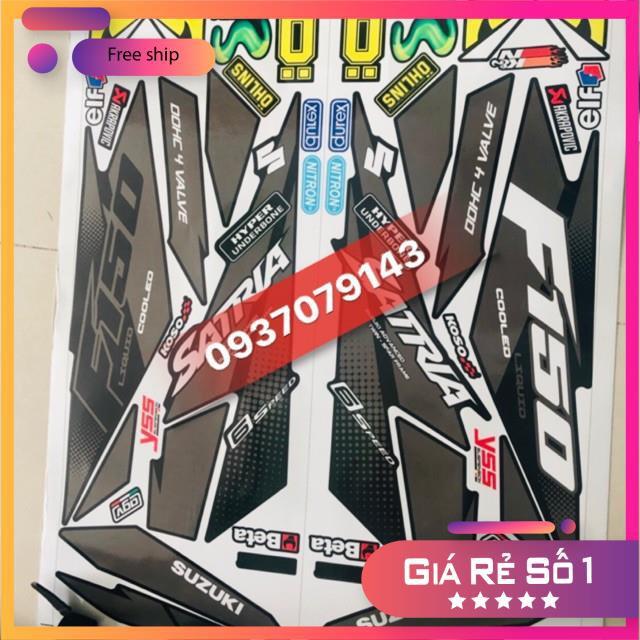 Tem rời dành cho xe satria fi 150 dán xe đen