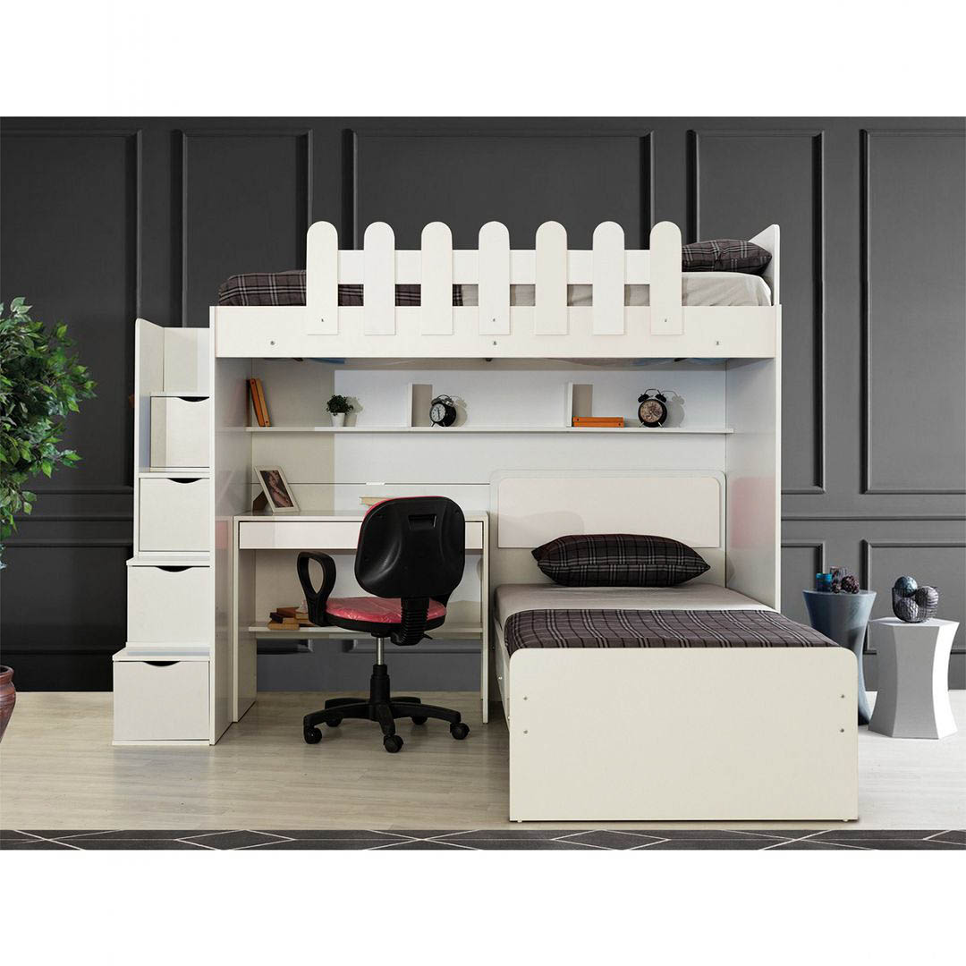 Giường tầng bằng gỗ thiết kế thông minh cho bé SMLIFE Saovo