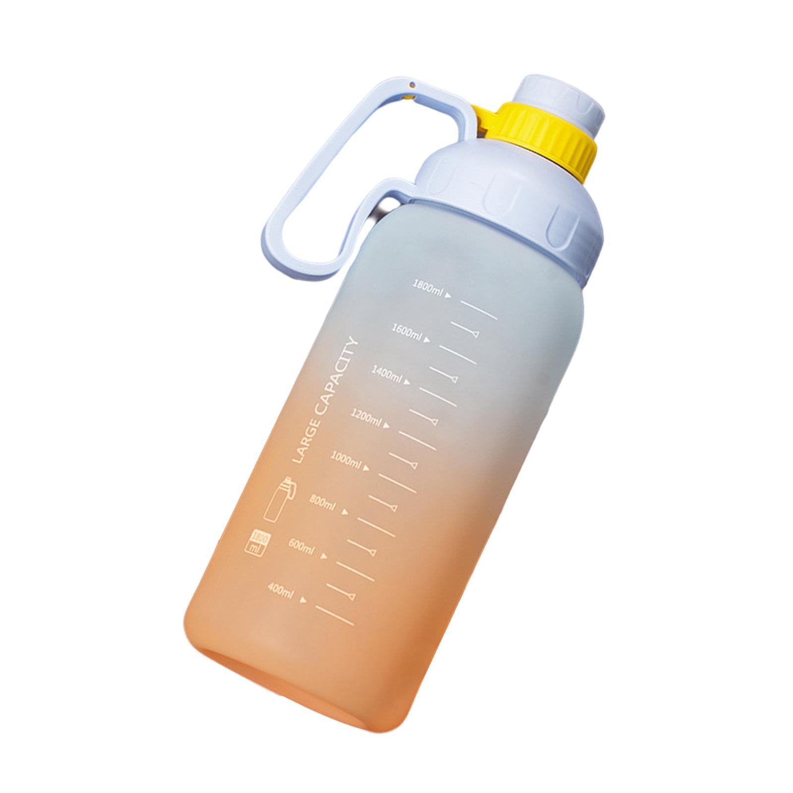 1800ML Large Capacity Reusable Motivational Water Bottle Jug Drinking Kettle for Sports Running Cycling