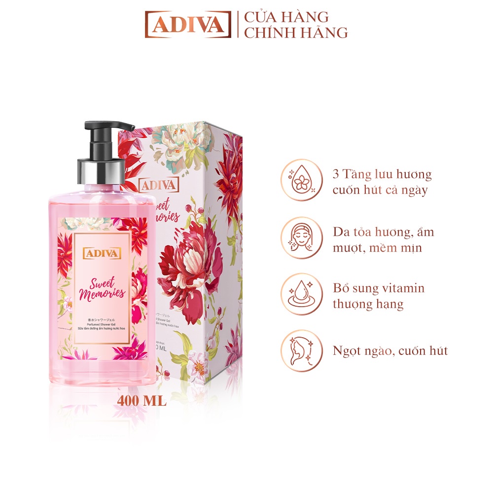 Sữa Tắm Dưỡng Ẩm Hương Nước Hoa Sweet Memories (400ml/ Chai)