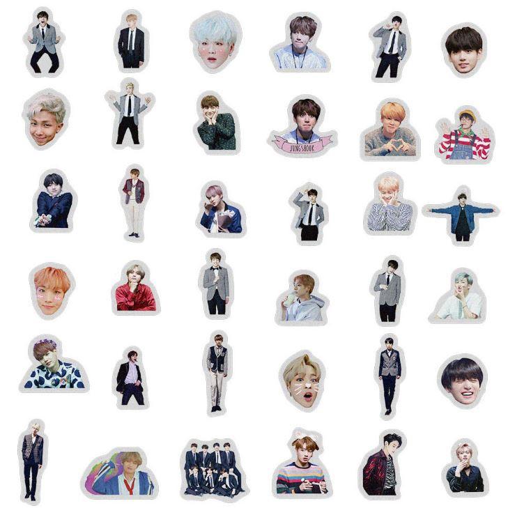 Sticker Hình dán trang trí Scrapbook, lovebox, thiệp, album NHÓM NHẠC HÀN QUỐC Cực COOL ms#94