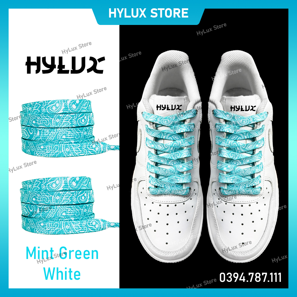 Dây giày họa tiết Paisley Bandana cho Air Force 1, Jordan 1 cao cấp - Dây giày thể thao