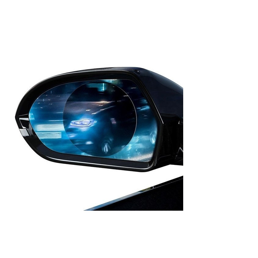 Miếng dán chống nước kính Ô tô Baseus 0.15mm Rainproof Film for Car Rear-View Mirror Round 2 pcs/pack Transparent - Hàng Chính Hãng