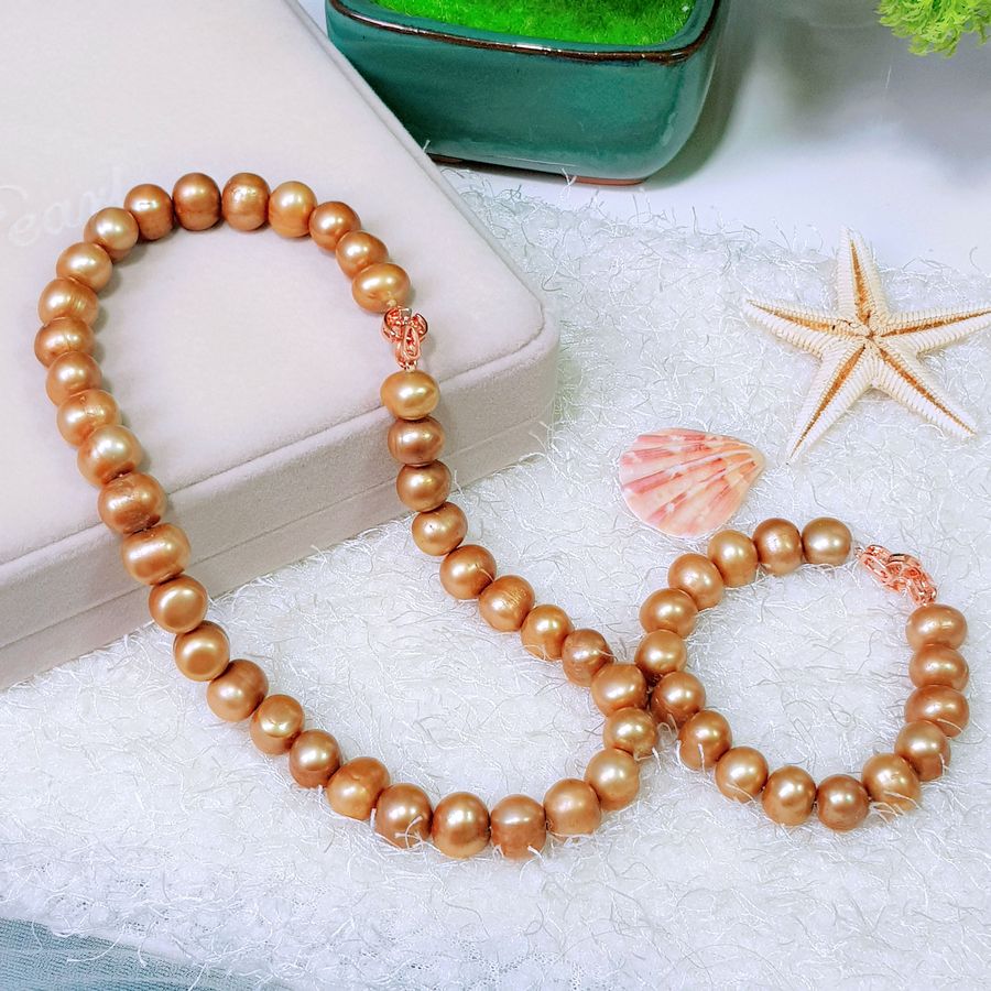 Vòng Cổ Ngọc Trai Nước Ngọt Thiên Nhiên Cao Cấp - Chuỗi Đơn Sang Trọng - Trang Sức Cô Tấm - LENA PEARL - CTJ0312