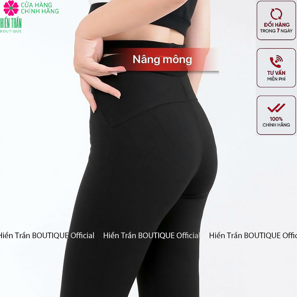 Quần legging nữ Hiền Trần BOUTIQUE dài nâng mông lưng cạp cao giữ nhiệt leggin thun ôm bó vải dày dặn bigsize