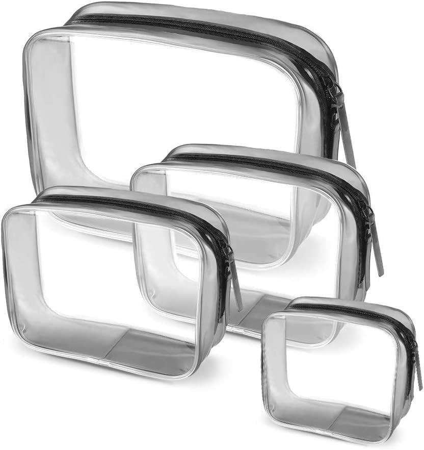 Bộ 4 túi mỹ phẩm trong suốt, bộ du lịch đa chức năng PVC cho túi mỹ phẩm chống thấm nước
