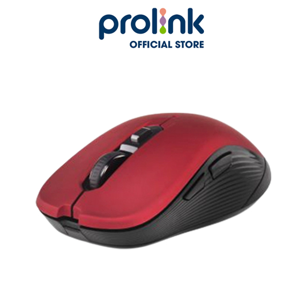 Chuột Không Dây Văn Phòng Chính Hãng PROLiNK PMW6009 RED 800/1200/1600DPI Tiết Kiệm Pin Cho Máy Tính, Laptop