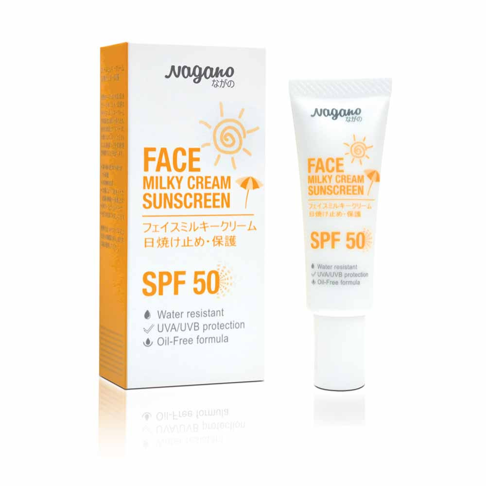 Kem Chống Nắng Dành Cho Da Mặt Nagano 20ml - Face Milky Cream Sunscreen Nagano 20ml - Chỉ số SPF50+ giúp chống nắng hiệu quả và bảo vệ da chắc khỏe