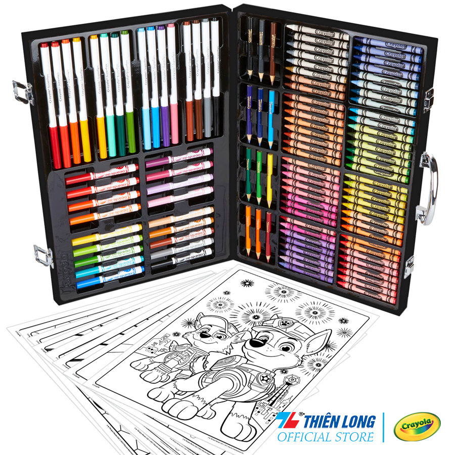 Bộ màu nghệ thuật Crayola Paw Patrol Inspiration Art Case 128 món cho bé