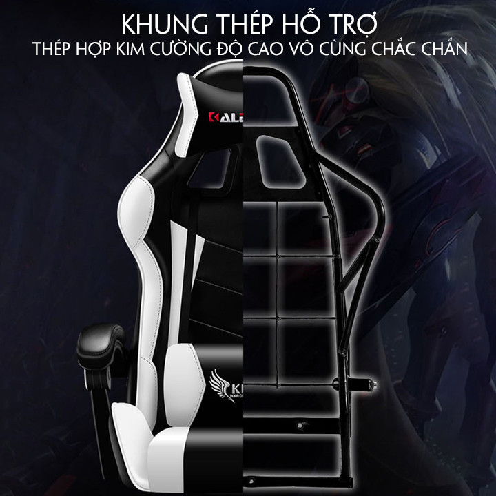 Ghế Game Có Masage Lưng. Ghế Gaming Có Gối Tựa Mát xa , Ghế Game Có Gác Chân