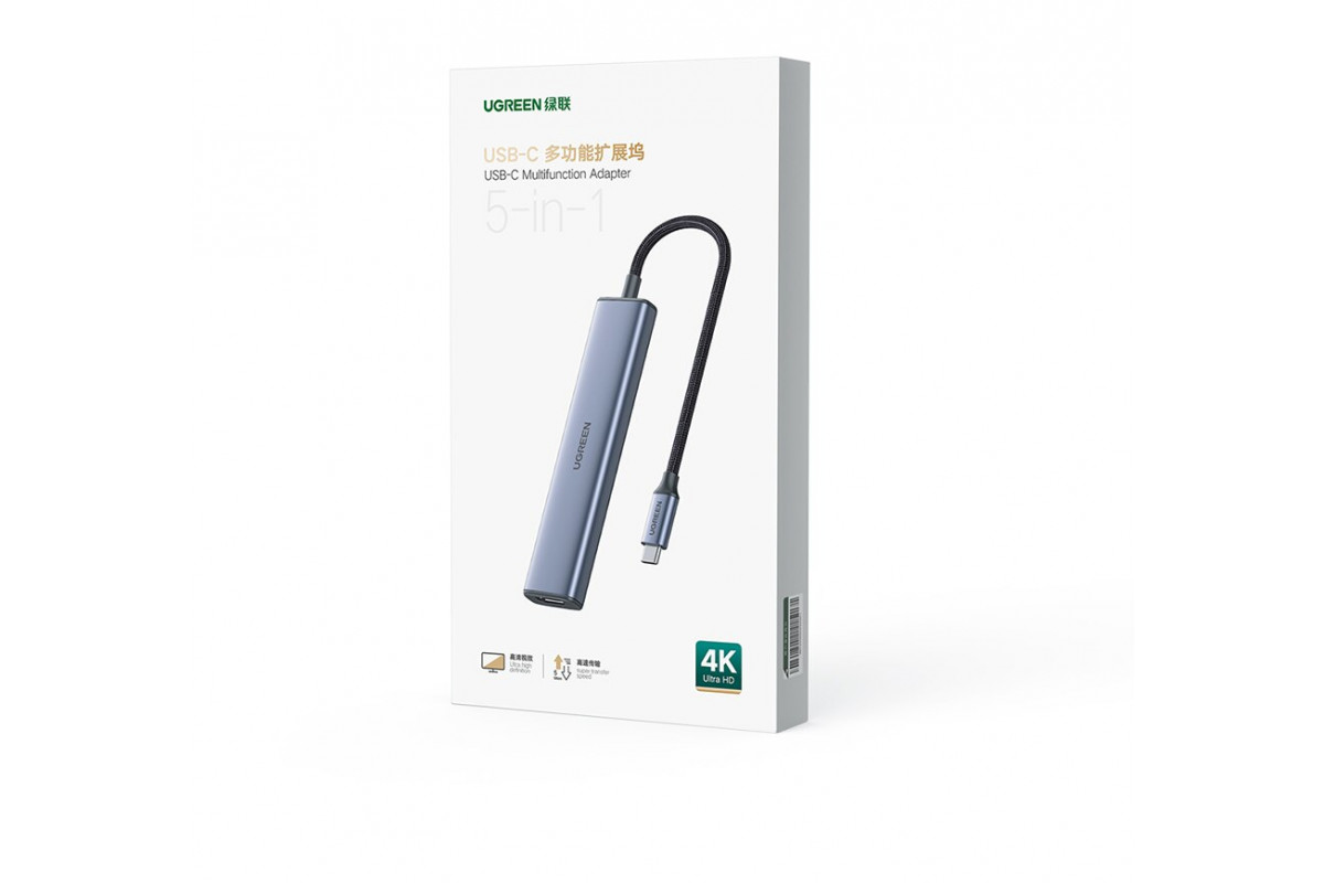 Hub chuyển đổi Ugreen Type-C sang 4*USB3.0 &amp; HDMI CM478- hàng chính hãng