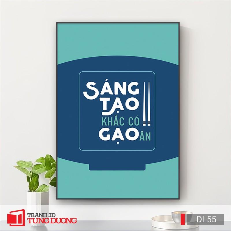 Tranh Canvas động lực văn phòng câu nói slogan truyền cảm hứng, tranh canvas trang trí DL12