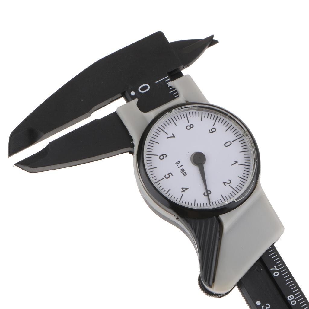 150mm 6inch Plastic Vernier Dial Caliper 0.01mm Resolution Measuring Dial Gauge