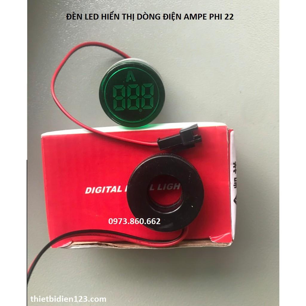 Đèn LED hiển thị vôn - ampe phi 22mm
