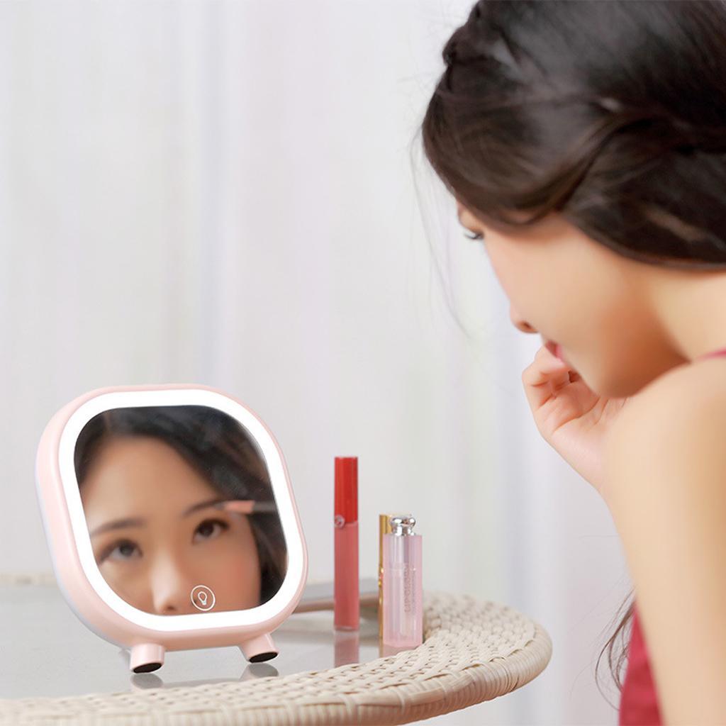Wireless Bluetooth Speaker USB FM  LED Makeup Mirror Audio