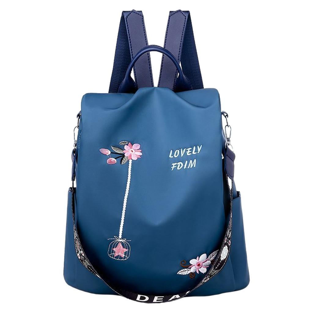 Casual Backpack Shoulder Bag for Travel Outdoor Daypack Rucksack blue