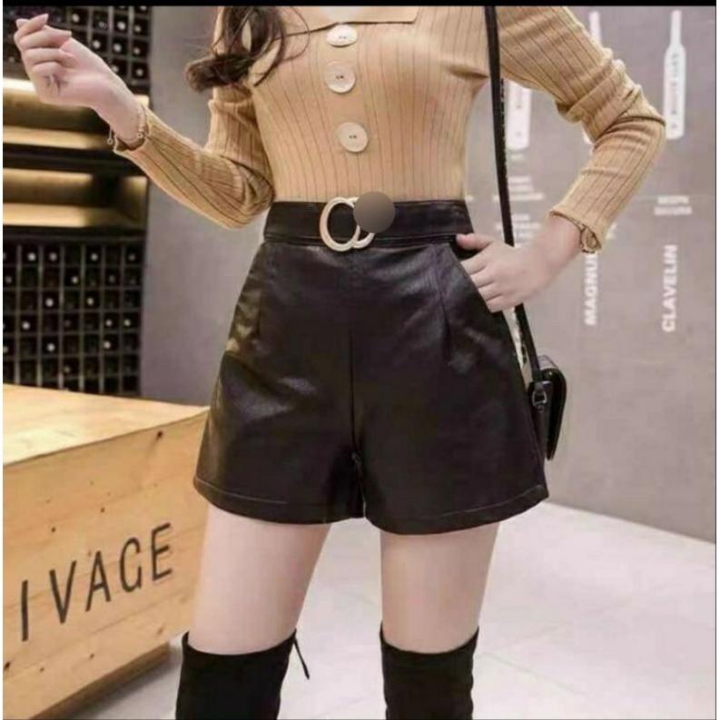 Quần short da