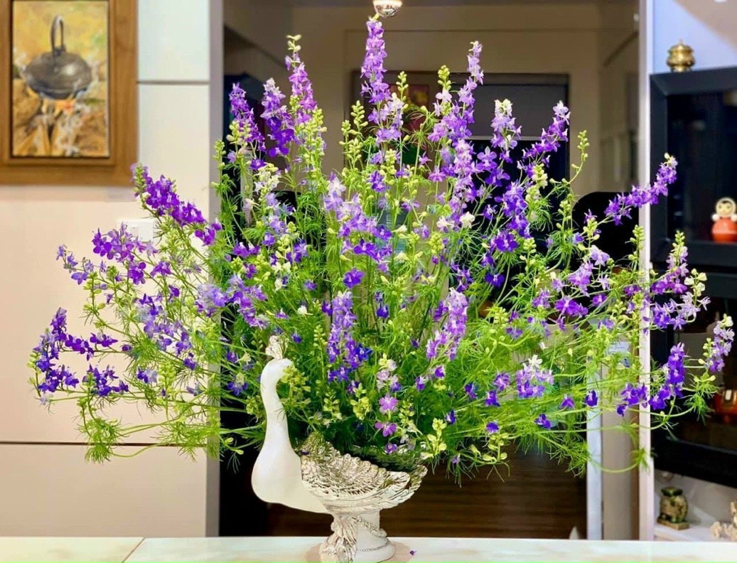 Tượng chim công decor trang trí đa năng bày hoa quả cắm hoa