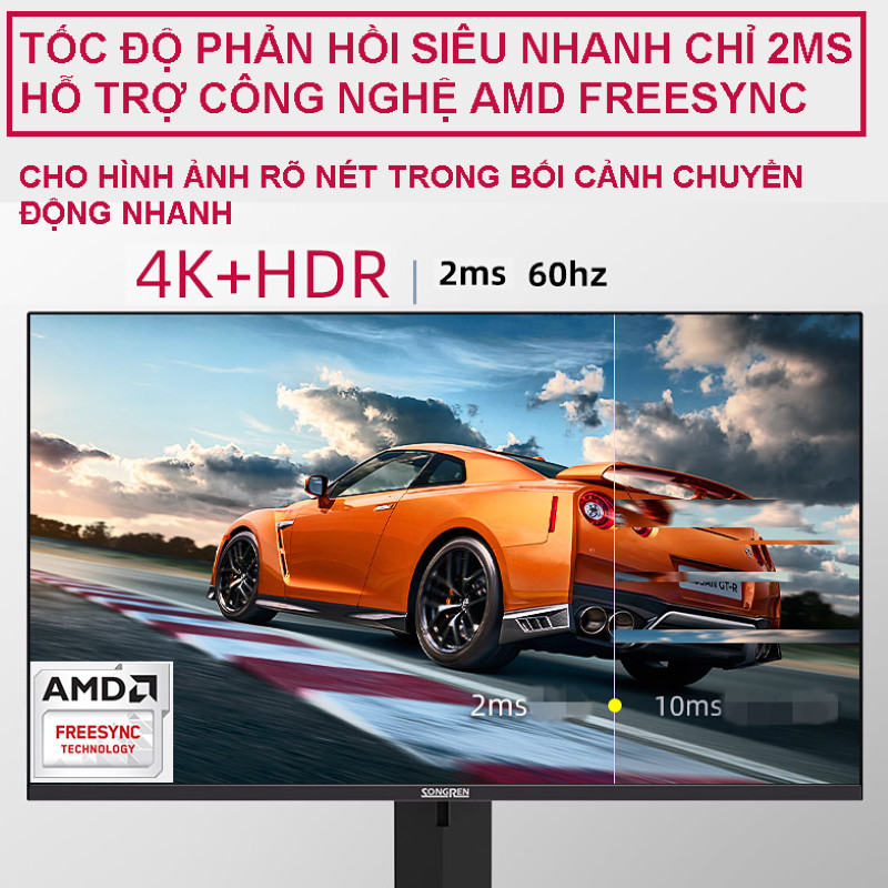 Màn Hình Máy Tính 27 inch UHD 4K (3840 x 2160) Tràn Viền Songren - hàng nhập khẩu