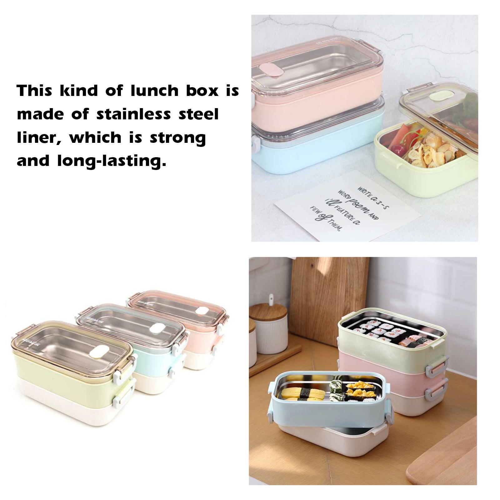 Hộp cơm Bento nhiều ngăn bằng thép không gỉ