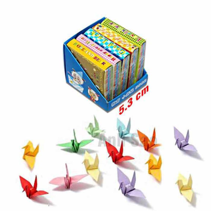 Sét 5 hộp con hạc giấy khổ 5.3cm