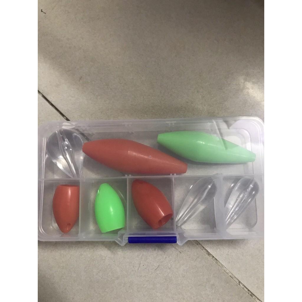 Combo 8 Hạt Nổi hỗ trợ ném xa kèm phụ kiện câu lure chuyên trị cá mương rô phi....