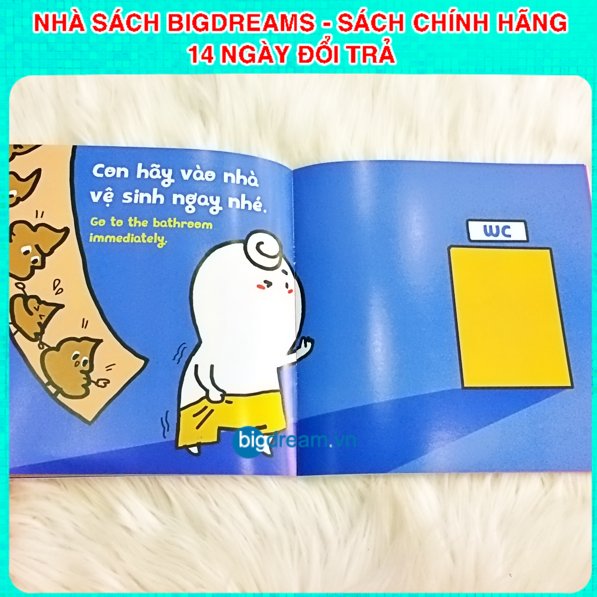 BẢN MỚI SONG NGỮ Miu Bé Nhỏ Đừng Ị Đùn Nhé! Phần 1 Ehon Kĩ Năng Sống Cho Bé 1-6 Tuổi Miu miu tự lập hiểu chuyện