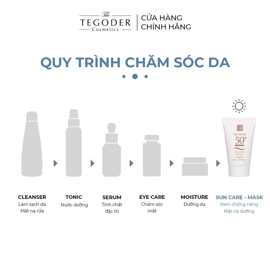 Kem chống nắng kiềm dầu và làm đều màu da SPF 50 + Tegoder TDC Sun block SPF 50 + oil free 50 ml mã 9836