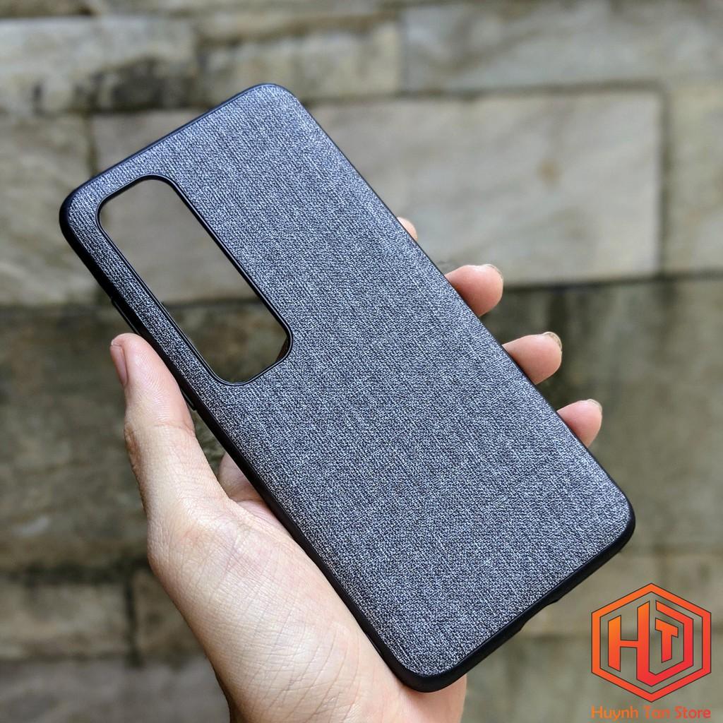 Ốp lưng Mi 10 Ultra vân vải Jean chống bám vân tay cực tốt
