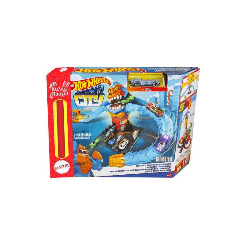 Đồ Chơi  Mô Hình Gorilla Hung Bạo Hot Wheels City HDR30/HDR29