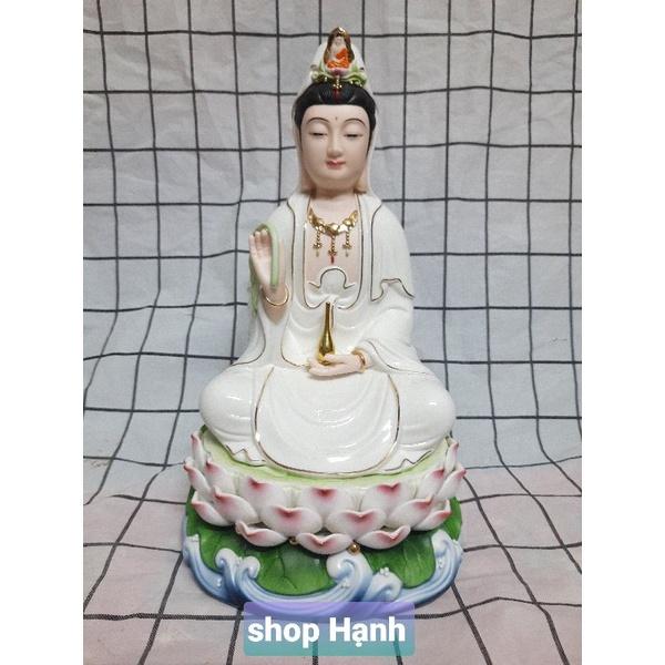 _Mẹ Quan Âm sứ trắng cao cấp đế xanh