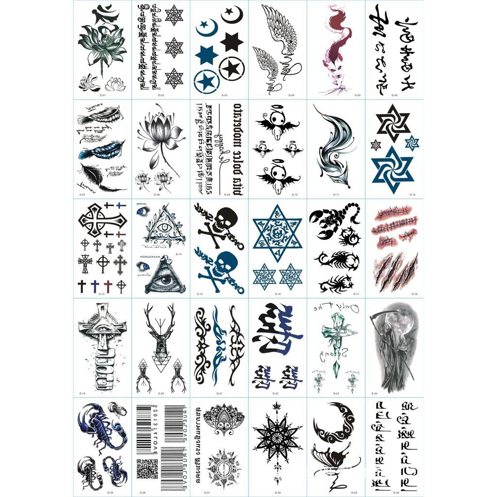 Zxcombo 30 tấm xăm dán tatoo