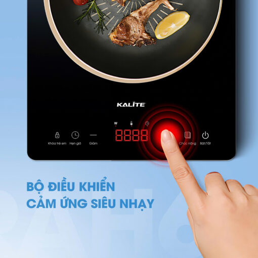 [Hàng chính hãng] Bếp Từ Đơn KALITE Ultra H6 2000W - Cảm Ứng Sensor Touch Mặt Kính Pha Lê Cao Cấp - 8 Mức Công Suất