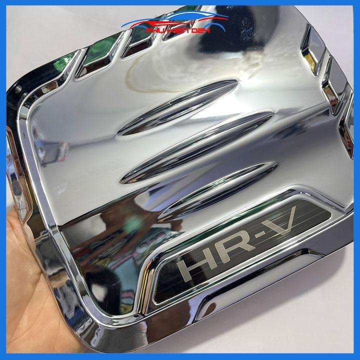 Ốp nắp xăng HRV HR-V 2022-2023-2024 mạ crom mẫu tổ ong chống trầy trang trí ô tô