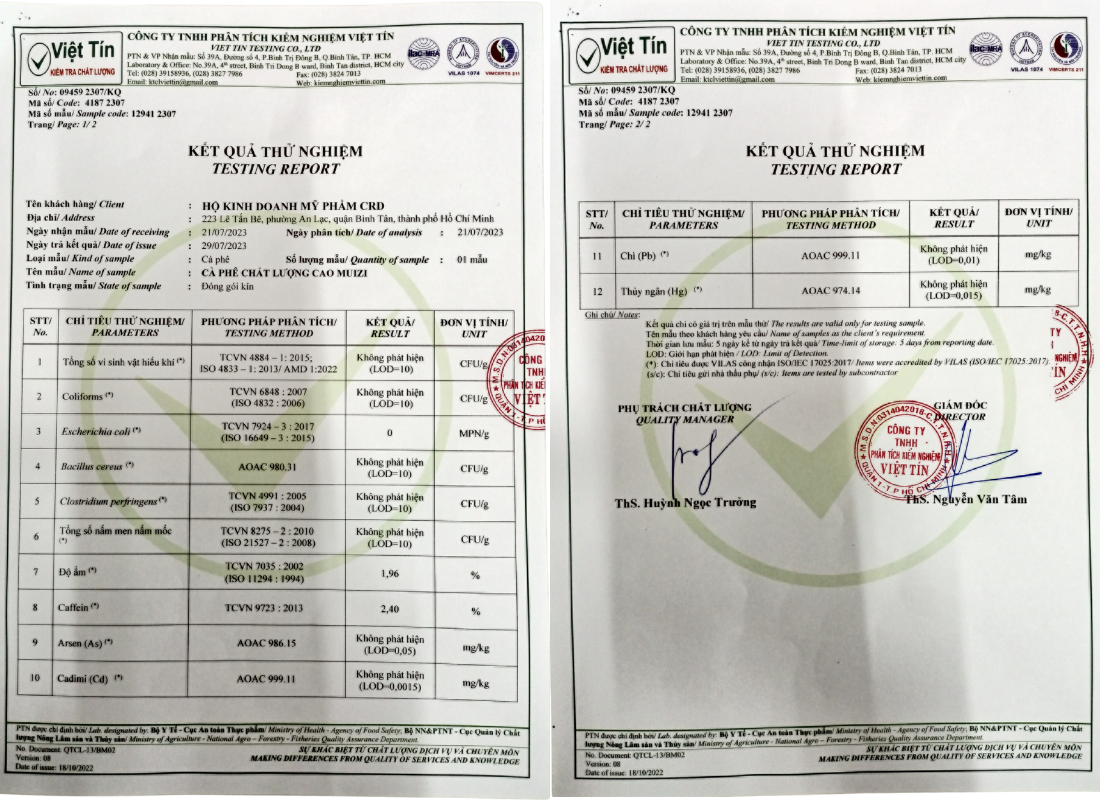 Cà phê hạt nguyên chất, dạng bột cà phê hạt CULI rang bơ rang xay nguyên chất