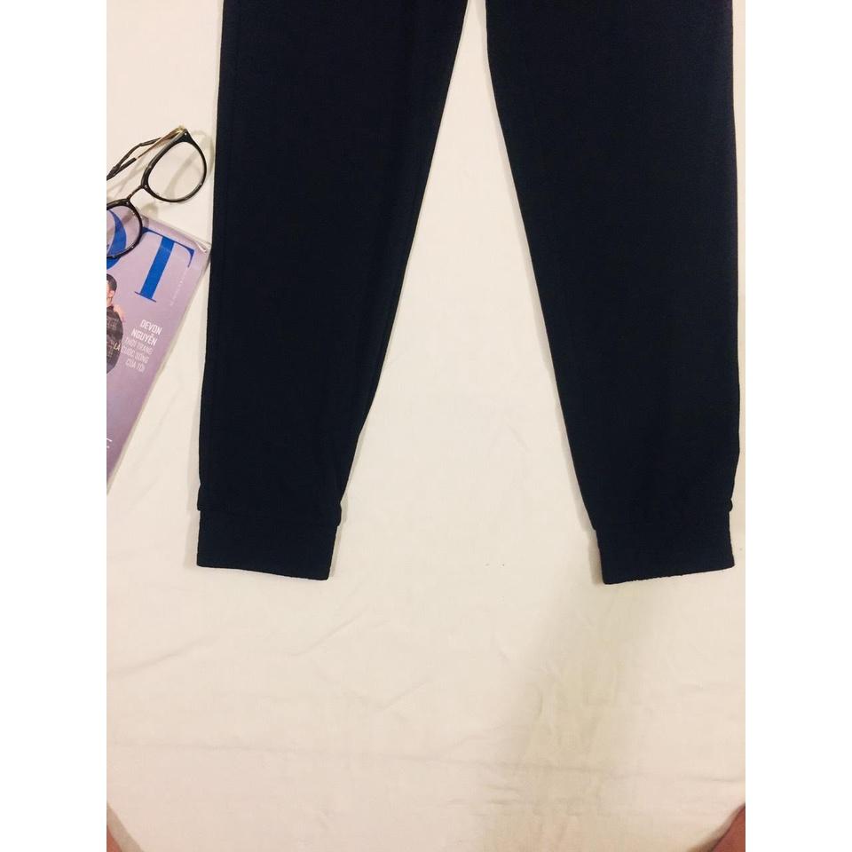 Quần nỉ nữ cotton Jogger sport _ thêu chữ