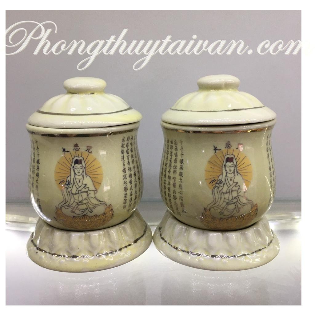 Bộ đôi chum nước cúng Phật 8cm