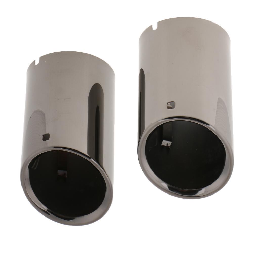 Stainless Steel Exhaust Pipe Tail Tip for 12-16 Black