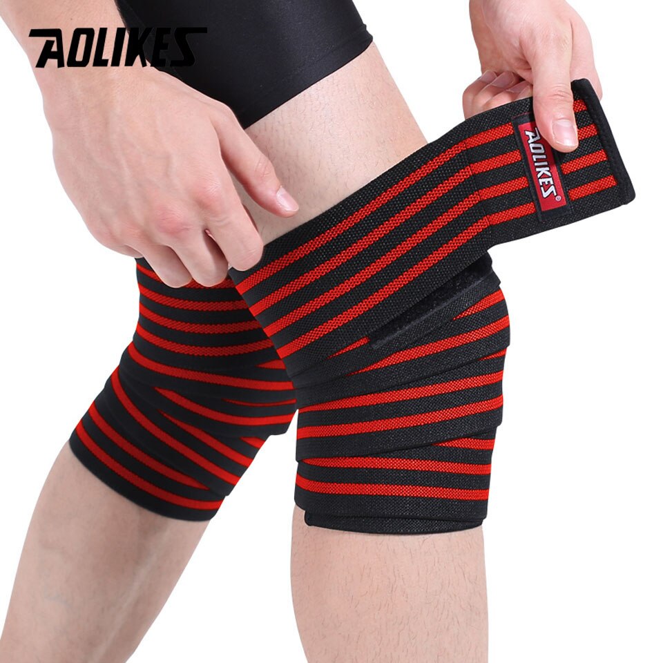 Băng quấn đầu gối tập gym AOLIKES YE-7167 Knee compression straps - Hàng Chính Hãng