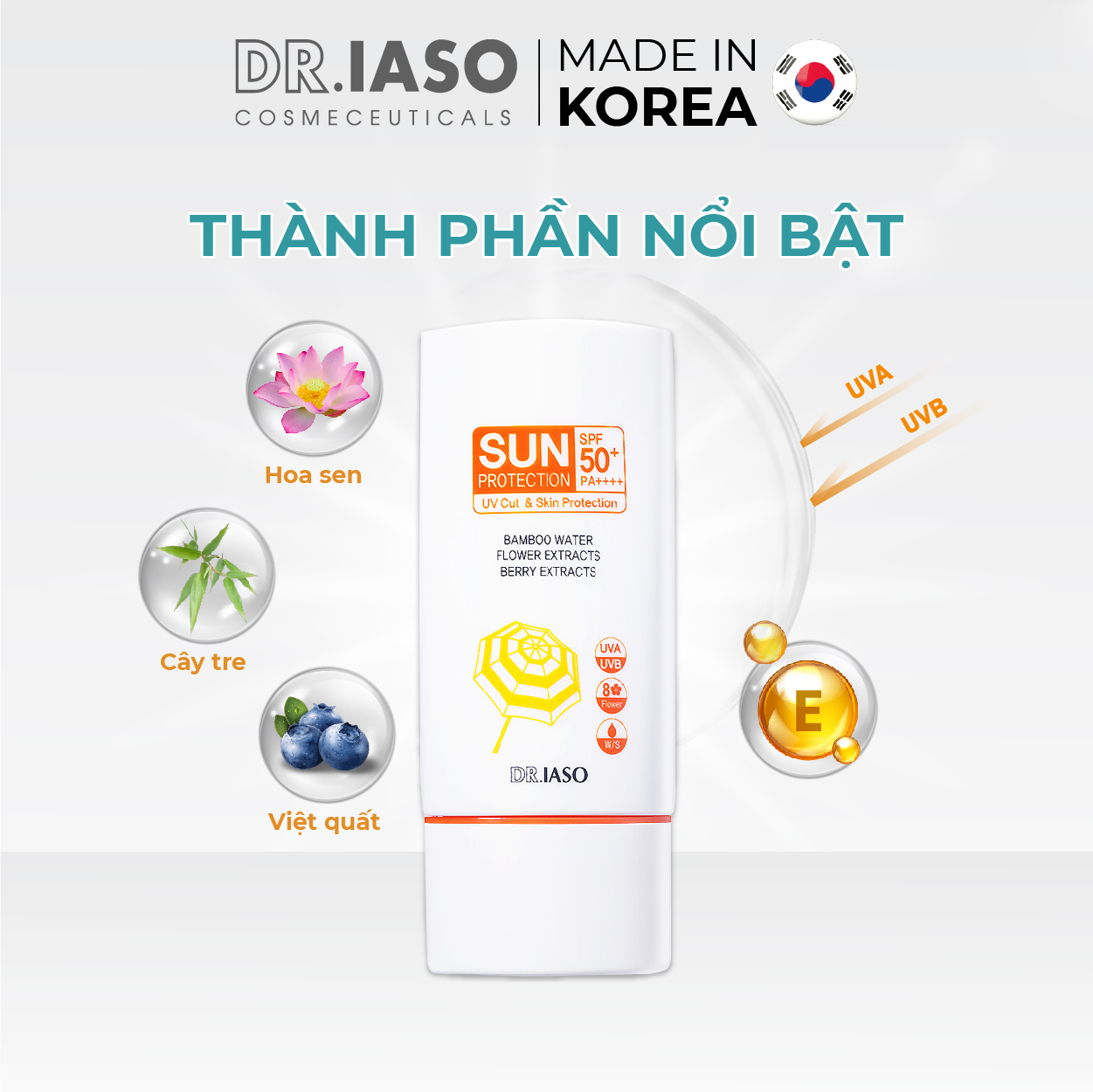 Kem dưỡng da chống nắng DR. IASO SPF50+ PA++++