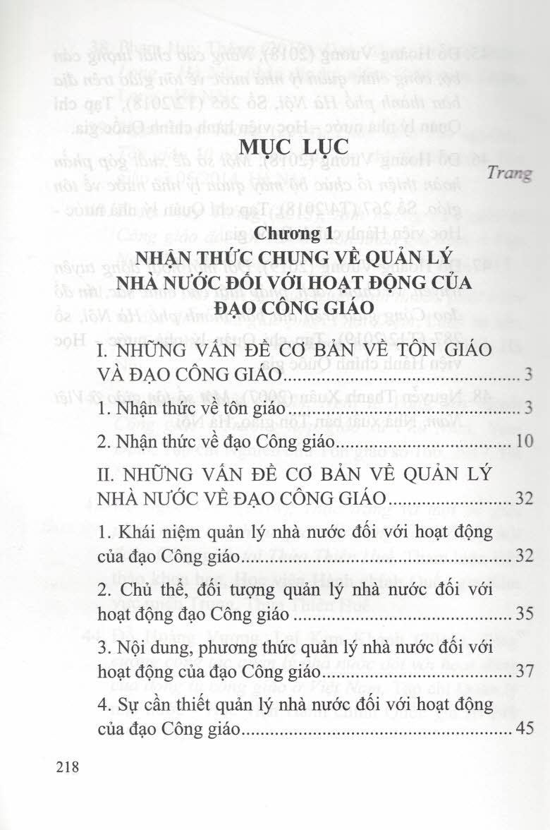 Quản Lý Nhà Nước Đối Với Hoạt Động Của Đạo Công Giáo Trên Địa Bàn Thành Phố Hà Nội - Một Số Vấn Đề Lý Luận Và Thực Tiễn