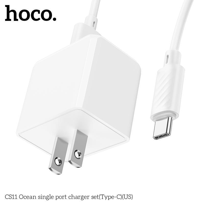 Bộ sạc Type C, Micro USB 2.1A Hoco CS11, củ cáp sạc USB cho điện thoại hàng chính hãng Hoco Mall Kem Phụ Kiện - Chỉ củ sạc