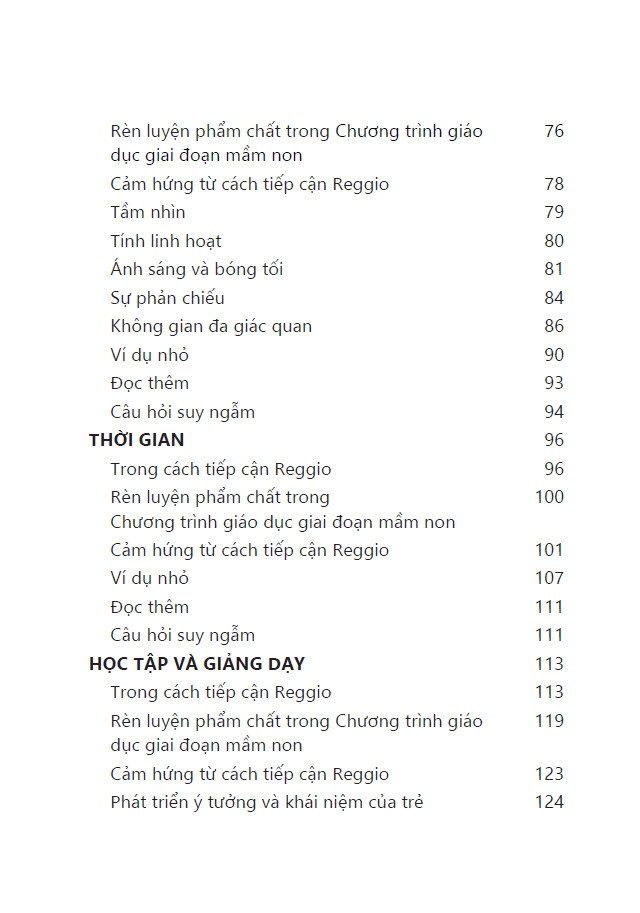 Sách Cẩm nang giáo dục mầm non theo cách tiếp cận Reggio