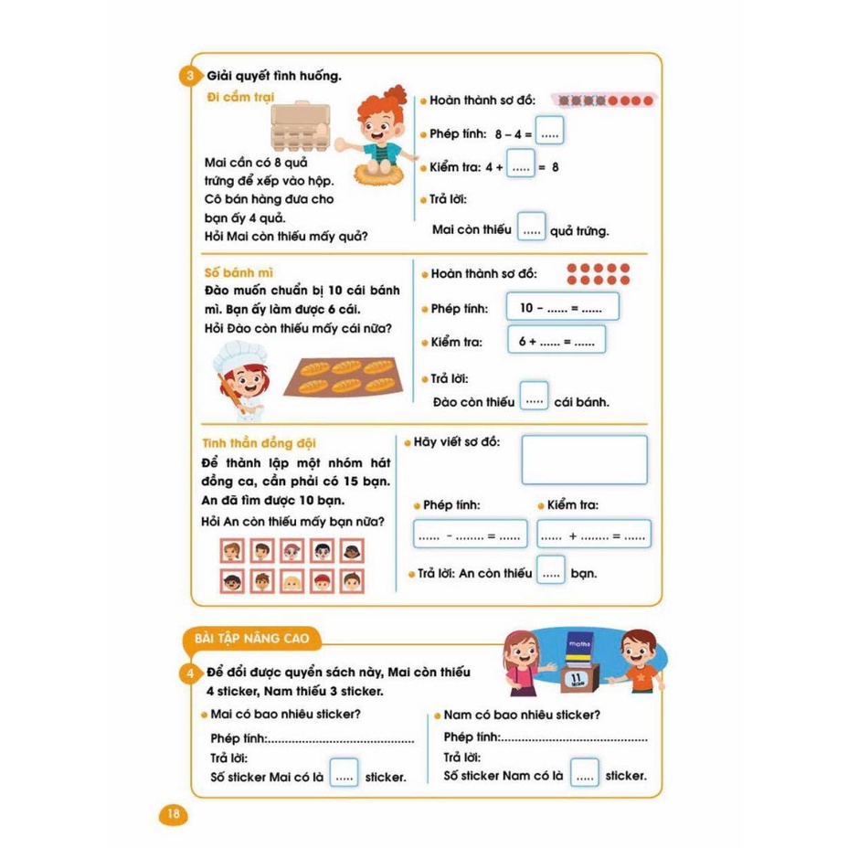 Combo 2 cuốn Maths - Sắc màu toán học - Chinh phục Toán tư duy dành cho trẻ 4 - 6 tuổi - Tặng kèm 1 bộ bút bay mực