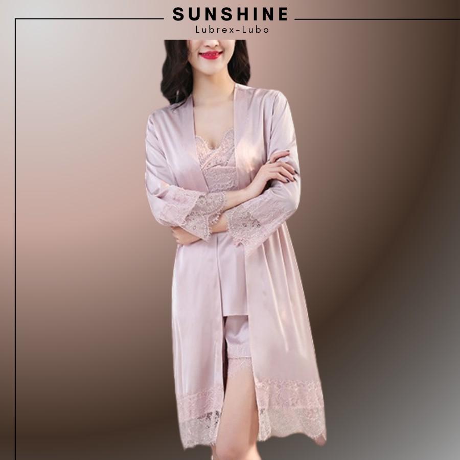 Áo choàng ngủ nữ sexy vải lụa satin cao cấp SUNSHINE LUBREX LUBO