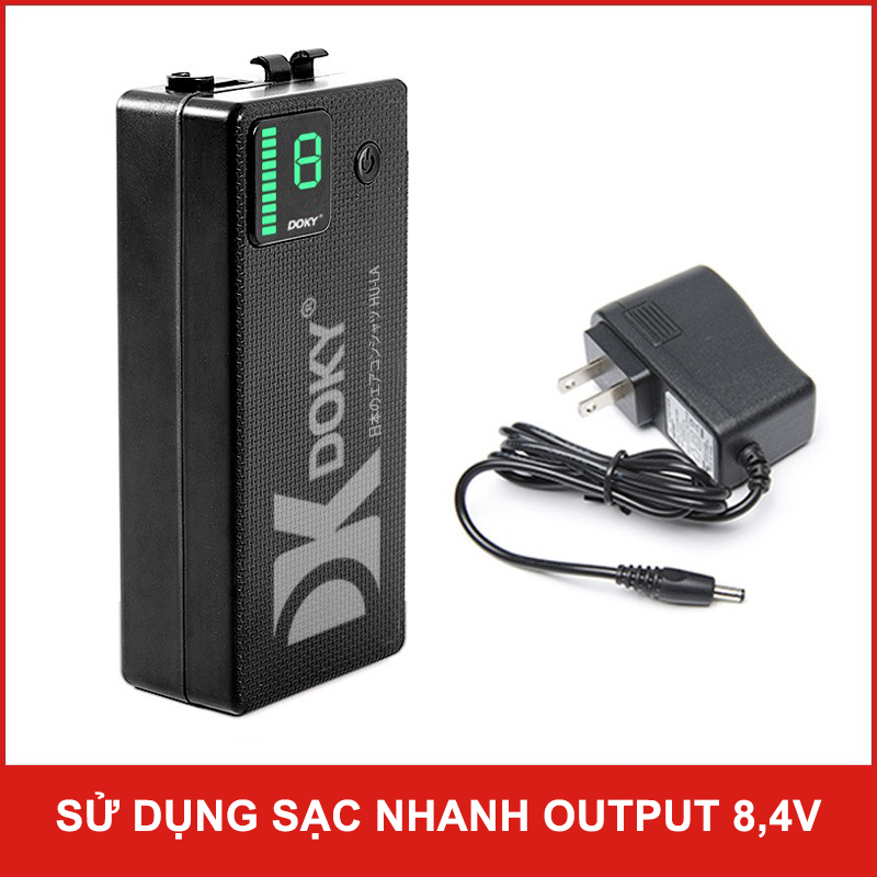 [Xả Kho, Giảm Giá] Bộ Phụ Kiện Áo Điều Hòa DOKY Nhật Bản Cao Cấp, PIN 40.000mAh, Quạt 12V, Chạy 18-20 Tiếng, Có 8 Số Gió Màn Hình LED, BH 12 Tháng